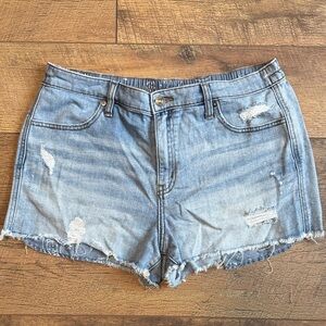 Aerie Light Blue Distressed Jean Shorts